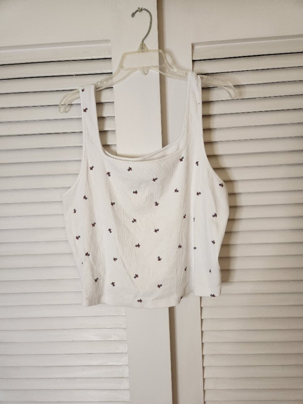 NWOT Women's 3X White Floral Tank